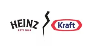 Imagen editorial sobre la división de Kraft Heinz en dos empresas, enfocada en alimentos y snacks, estilo profesional y corporativo.