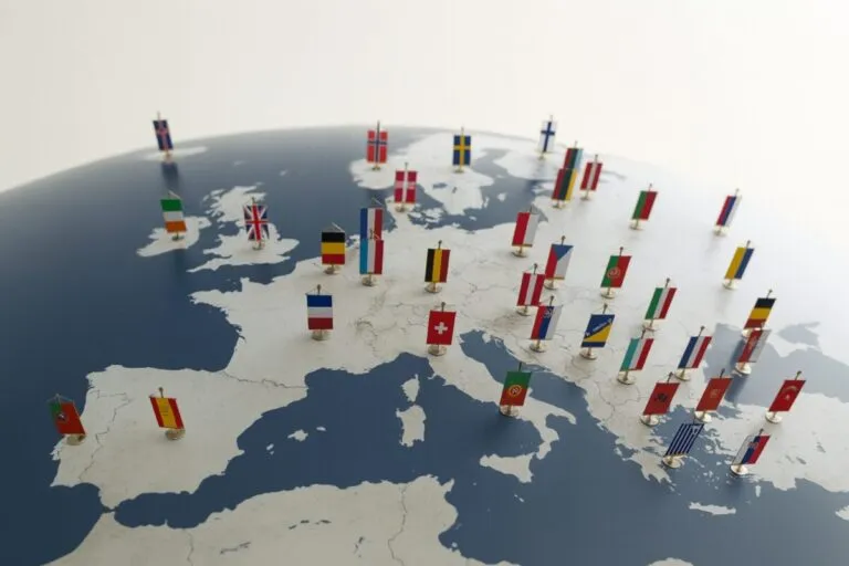 Gráfico editorial de mercado financiero en Europa con datos de emisión corporativa y contexto económico actual