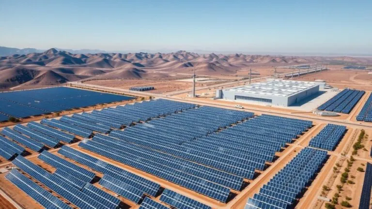 Instalación xAI solar junto a centro de datos con infraestructura energética avanzada