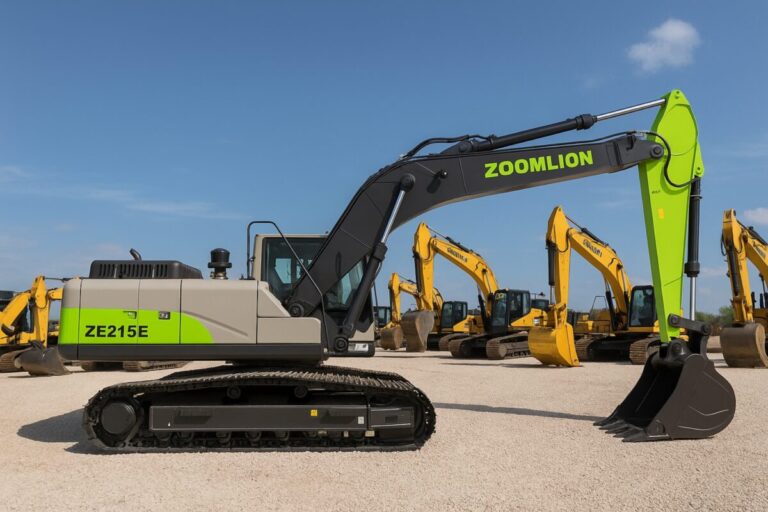 Excavadora Zoomlion operando en mina peruana con soporte postventa especializado