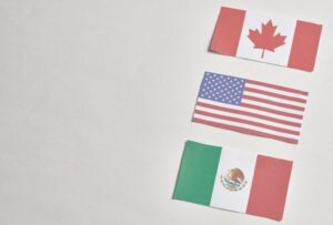 Representación gráfica de México, Estados Unidos y Canadá en el marco del T-MEC, de acuerdo a lo planteado por Alejandro Martinez Araiza.