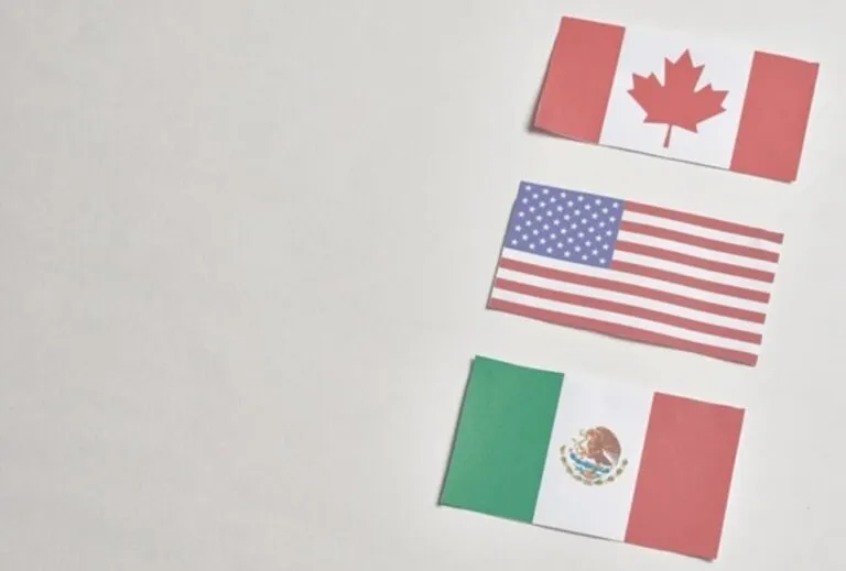 Representación gráfica de México, Estados Unidos y Canadá en el marco del T-MEC, de acuerdo a lo planteado por Alejandro Martinez Araiza.
