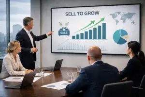 Empresas globales aplican vender para crecer estrategia corporativa para mejorar rentabilidad y eficiencia en mercados internacionales