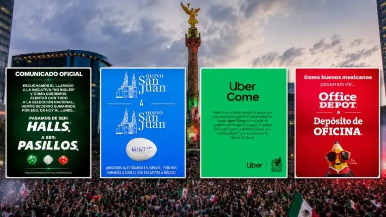 Marcas adaptan sus nombres en redes sociales para sumarse al trend "No inglés" antes del partido entre México e Inglaterra.