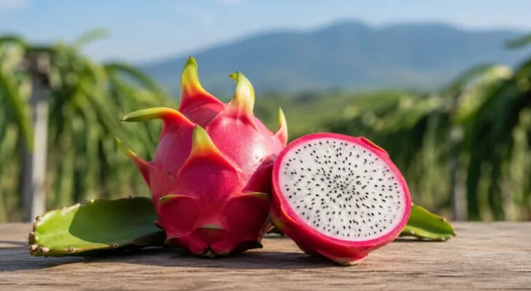 Pitahaya mexicana durante su cosecha para exportación con mayor demanda e innovación en producción.